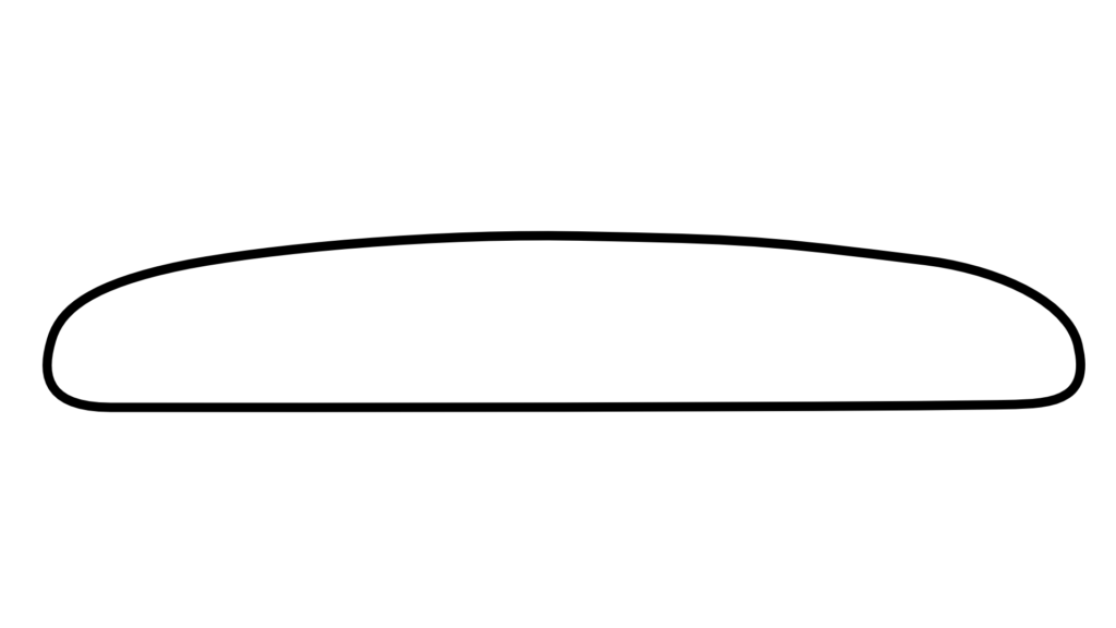 フラット(Flat):サーフボードのボトム形状