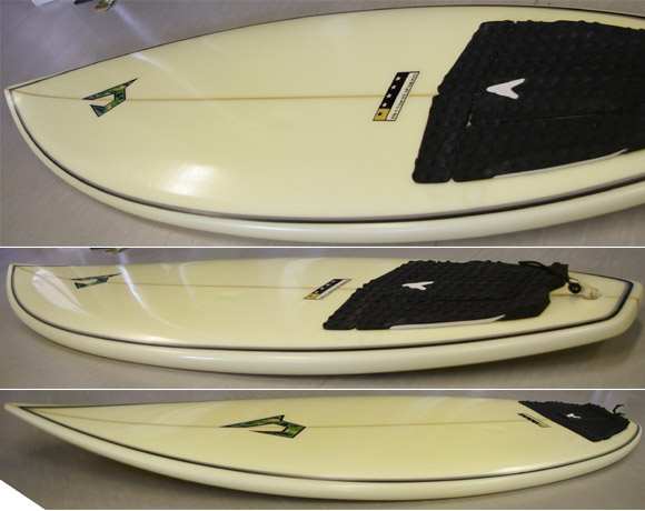 JUSTICE RH 中古ショートボード deck-detail bno9629367d