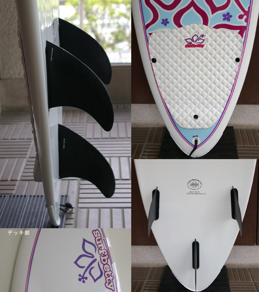 NSP surfbetty ファンボード6`8 fin/tail bno9629373c