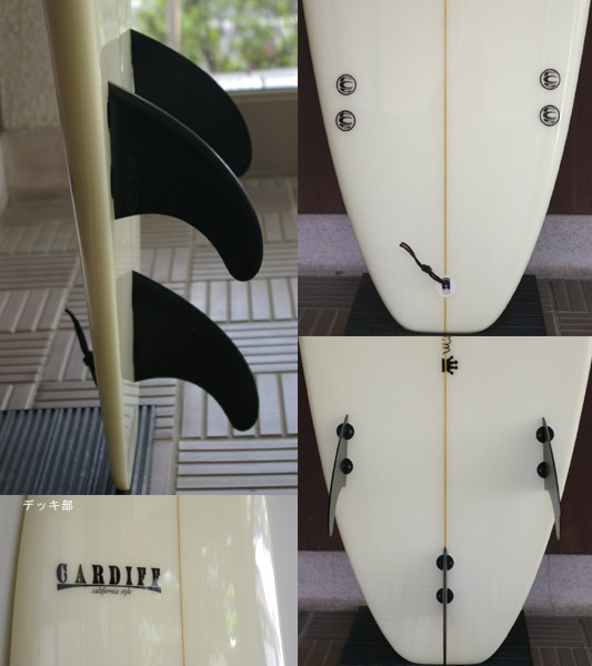 CARDIFF 中古ファンボード 6`11 fin/tail bno9629395c