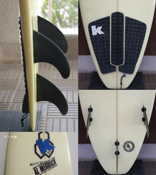 アルメリック  K-BOARD 中古ショートボード  fin/tail bno9629469c