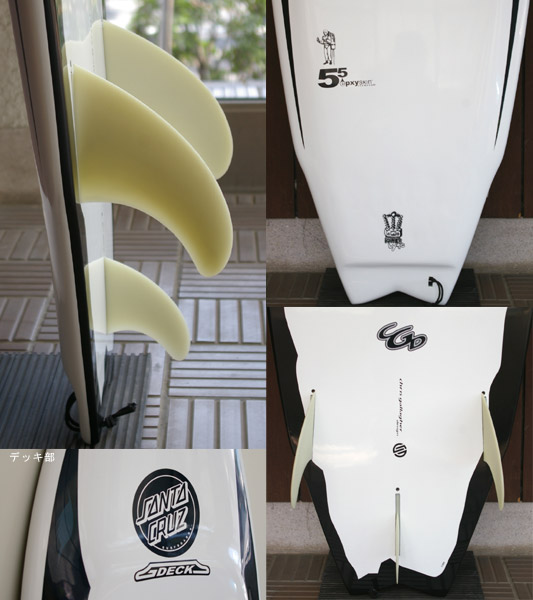 Santa Cruz G-DECK 中古ショートボード fin/tail bno9629489c