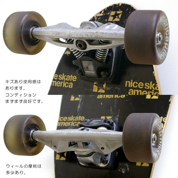 NICE SKATE AMERICA RIDE-2 中古スケートボード ウィール・トラック bno9629533c