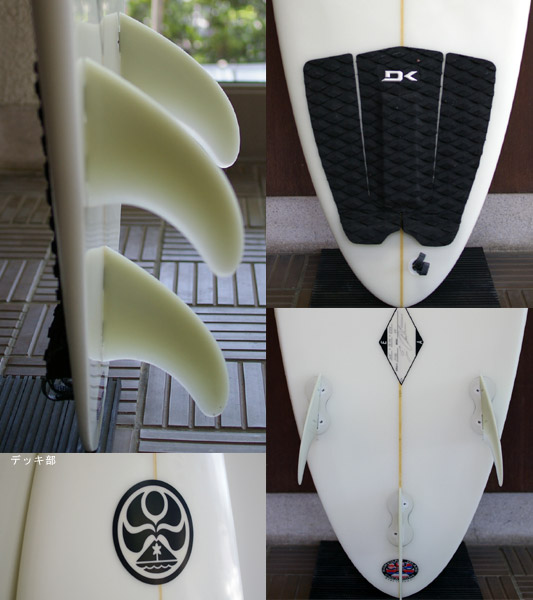 HIC ERIC ARAKAWAK 中古ショートボード 6`6 fin/tail bno9629612c