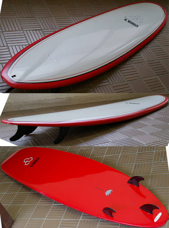 ALMERRICK Water Hog SURFTECH 中古ファンボード 7`7 detail bno9629614e