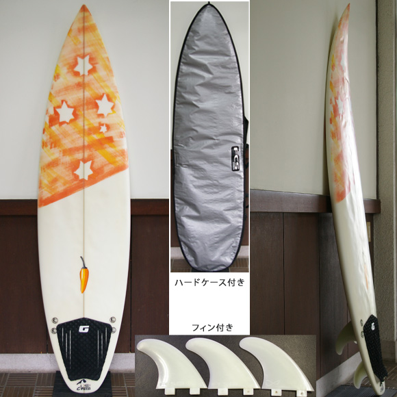 chilli 中古ショートボード 6`5 deck bno9629644a