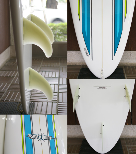 SOUTH POINT Dowing Mini-hune 中古ファンボード 7`7 fin/tail bno9629646c