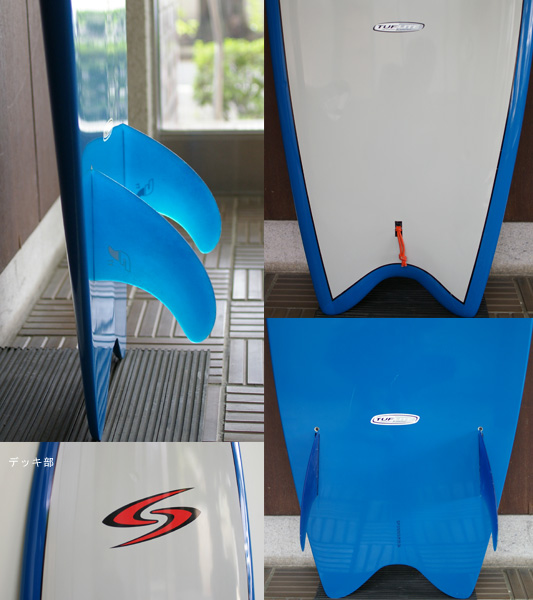 SURFTECH TWIN FIN TUFLITE 中古ショートボード fin/tail bno9629651c