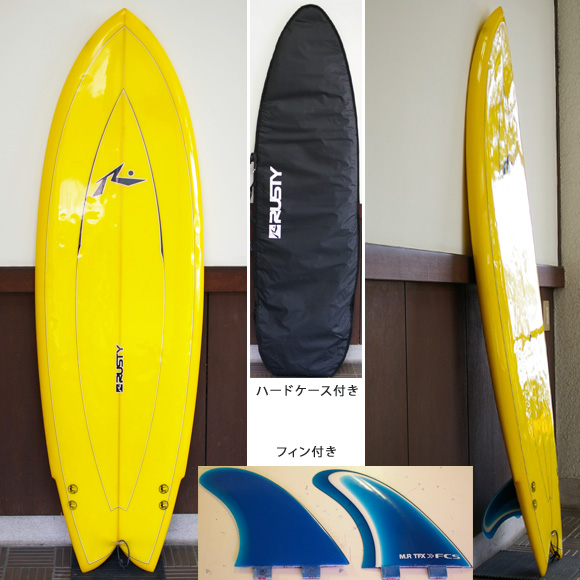 RUSTY ツインフィン 中古ショートボード 5`10 deck bno9629652a