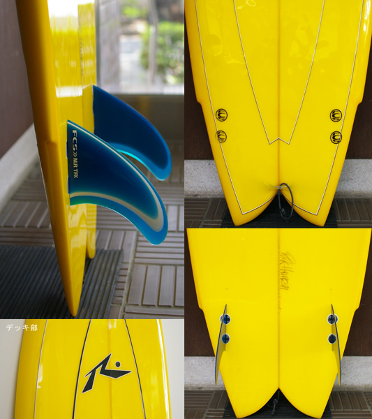 RUSTY ツインフィン 中古ショートボード 5`10 fin/tail bno9629652c