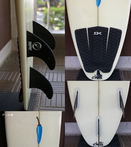 chilli 中古ショートボード 5`11 fin/tail bno9629653c