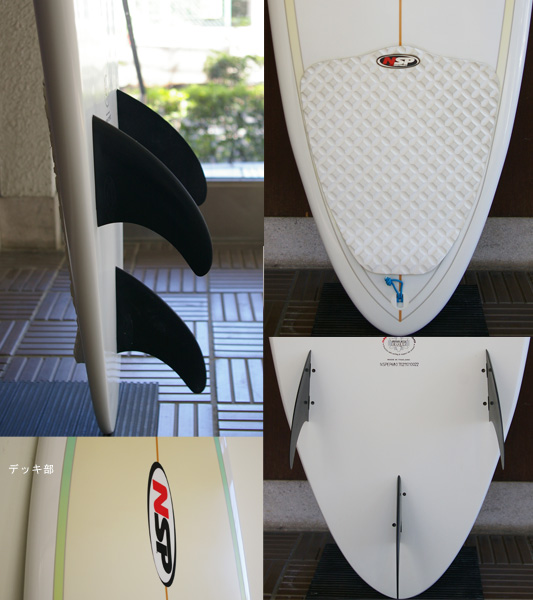 NSP 中古ファンボード 7`2 fin/tail bno9629663c