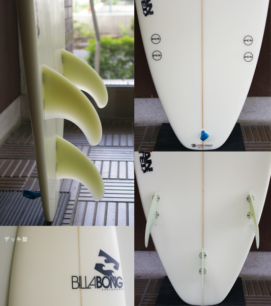 Billabong BJ-LIMITED 中古ショートボード 6`6 fin/tail bno9629683c