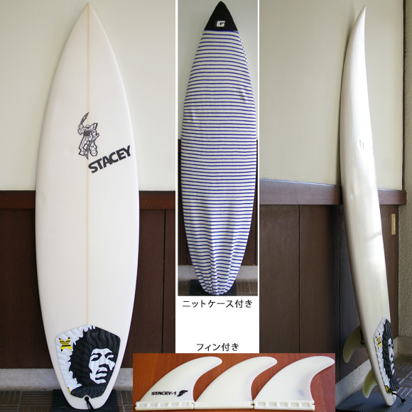 STACEY S4 中古ショートボード 5`11 deck bno9629685a