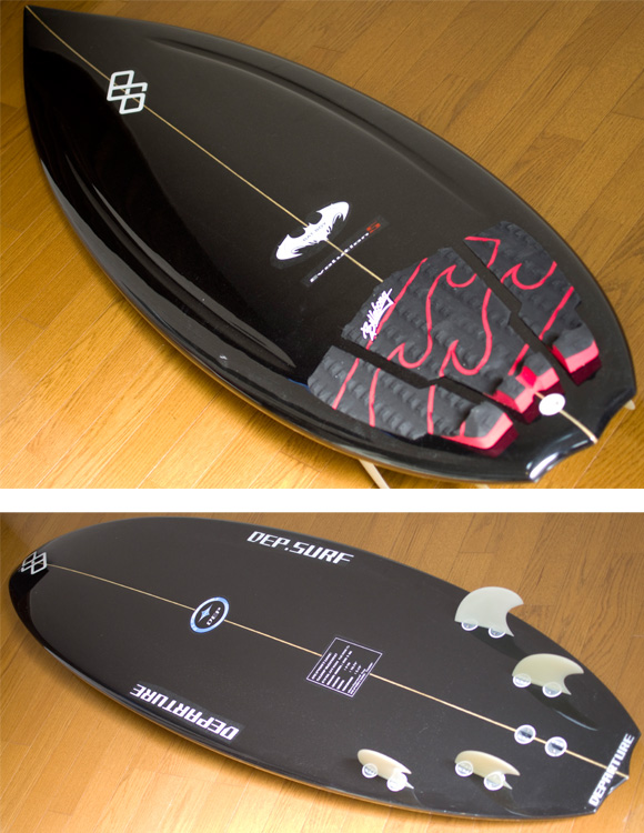 Departure Evolution BAD BOY 中古ショートボード 5`10 deck/bottom detail bno9629726b