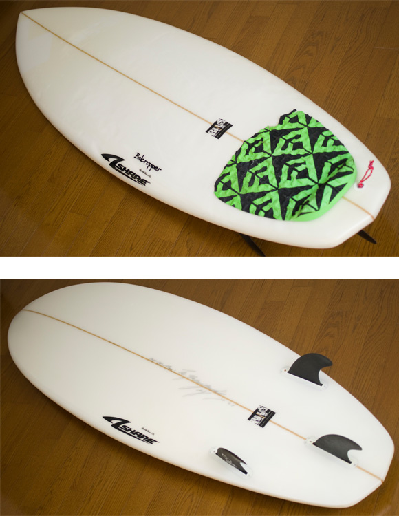 A-shape Balcropper 中古ショートボード 6`0 deck/bottom detail bno9629727b