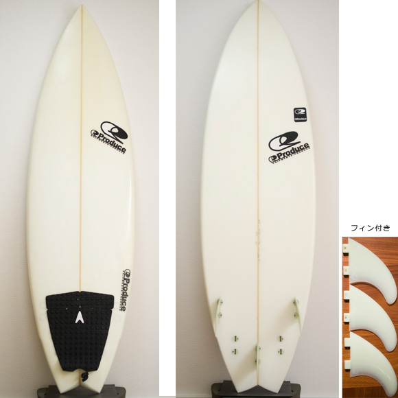 EQIPMENTS PRODUCE 5FIN 中古ショートボード 6`0 deck/bottom bno9629728a