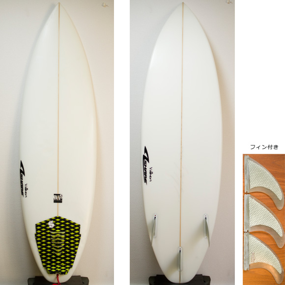 A-shape Valiken 中古ショートボード 6`1 deck/bottom bno9629732a