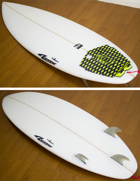 A-shape Valiken 中古ショートボード 6`1 deck/bottom-detail bno9629732b