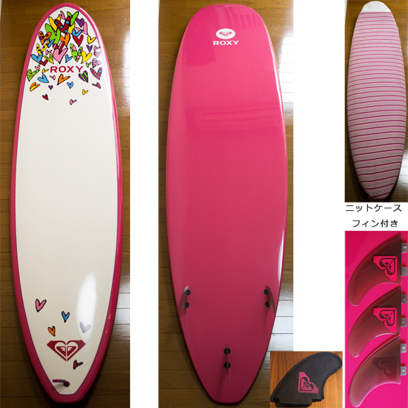 ROXY 中古ファンボード A LOT OF HEART 8`0 deck/bottom  bno9629742a