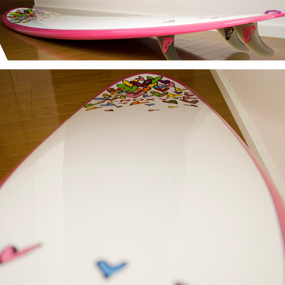 ROXY 中古ファンボード A LOT OF HEART EPOXY 8`0 deck condition bno9629742c