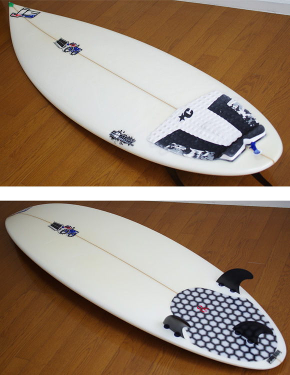 JS COMBAT 中古ショートボード 6`3 deck/bottom-detail  bno9629745b