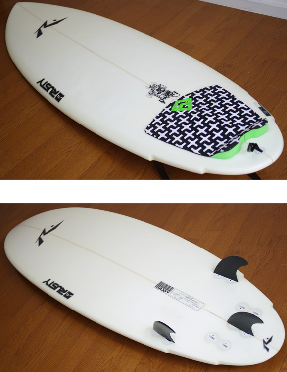 RUSTY DWART FIVE 中古ショートボード 5`9 ESP deck/bottom-detail bno9629747b