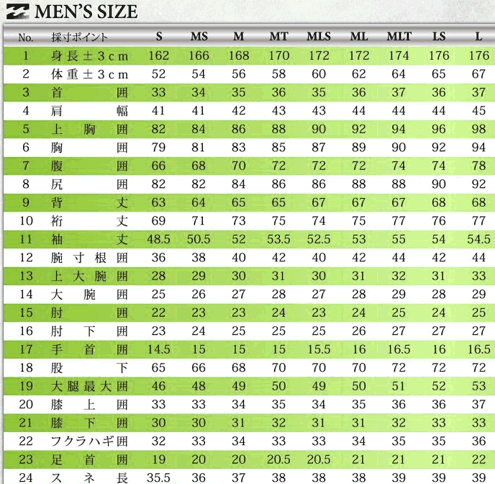 billabong-メンズ・サイズチャート