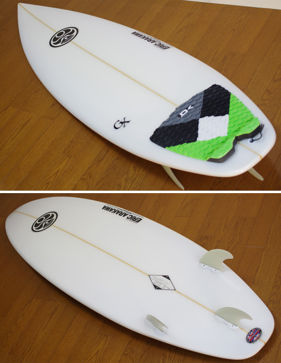 HIC  ERIC ARAKAWA GX 中古ショートボード 6`0 deck/bottom-detail bno9629778b