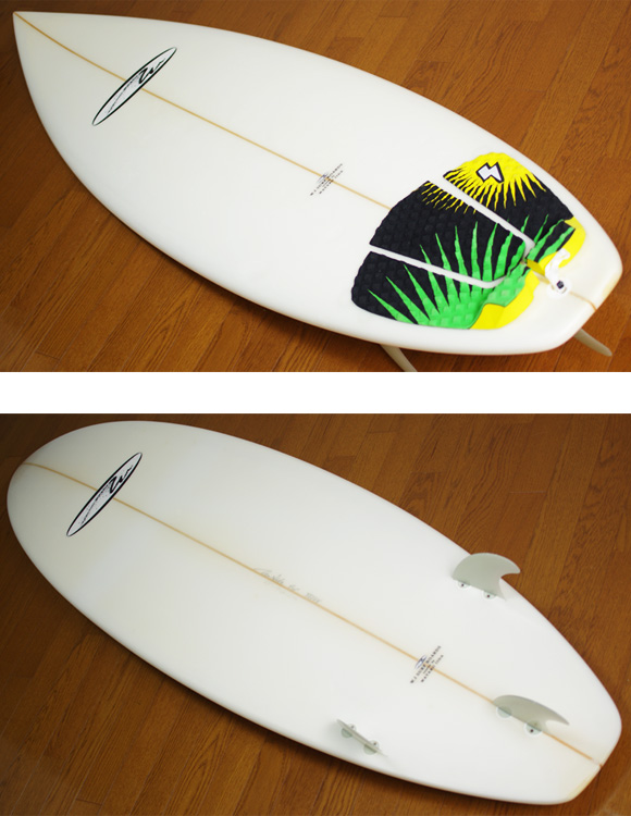 W.I SURFBOARDS 中古ショートボード 6`5 deck/bottom-detail bno9629781b