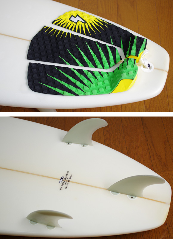 W.I SURFBOARDS 中古ショートボード 6`5 fin/tail bno9629781d