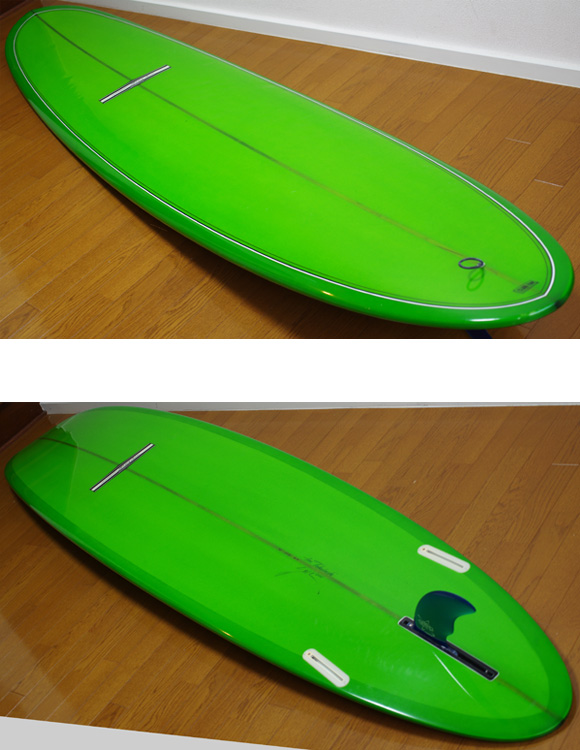 YU SURF CLASSIC 中古ロングボード 9`6 deck/bottom-detail  bno9629791b