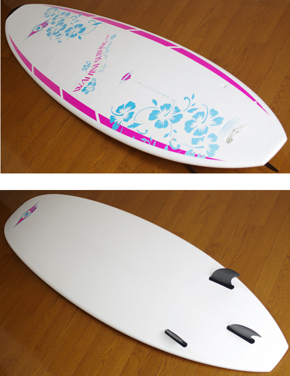 BIC SURF Mini Malibu 中古ファンボード 7`3 deck/bottom-detail bno9629792b