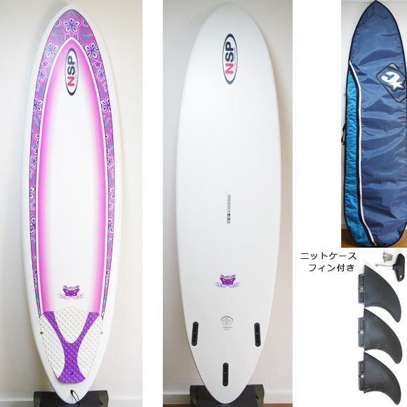 NSP Surfbetty 中古ファンボード6`8 deck/bottom bno9629808a