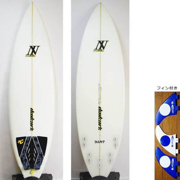 INSPIRE DART 中古ショートボード 5`9 deck/bottom bno9629815a