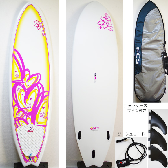 NSP Surfbetty FISH 中古ファンボード 6`4f EPOXY deck/bottom bno9629824a