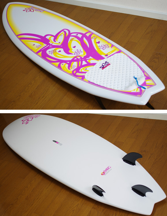 NSP Surfbetty FISH 中古ファンボード 6`4f EPOXY deck/bottom-detail bno9629824b