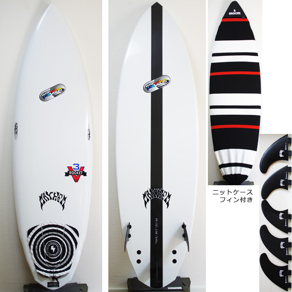 Placebo V3 ROCKET 中古ショートボード 5`11 deck/bottom bno9629848a