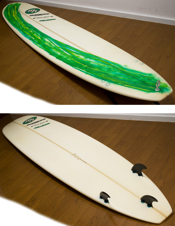 MOMENTS PRO MODEL 中古ロングボード 9`0 deck/bottom-detail bno9629852b