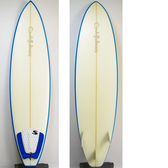 CARDIFF CLASSIC 中古ショートボード 6`7 deck/bottom bno9629853a