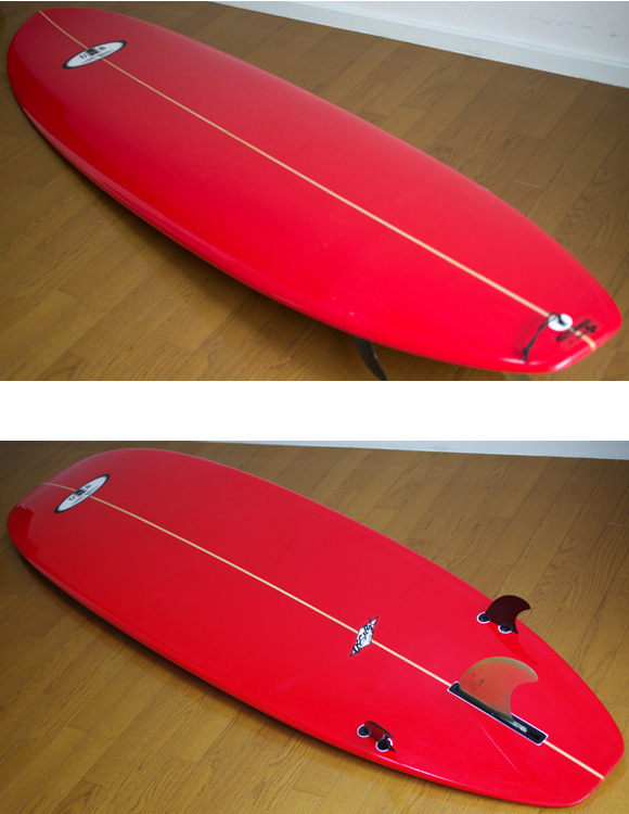 USB (UESUGI SURFBOARDS) 中古ファンボード7`3 deck/bottom-detail bno9629857b