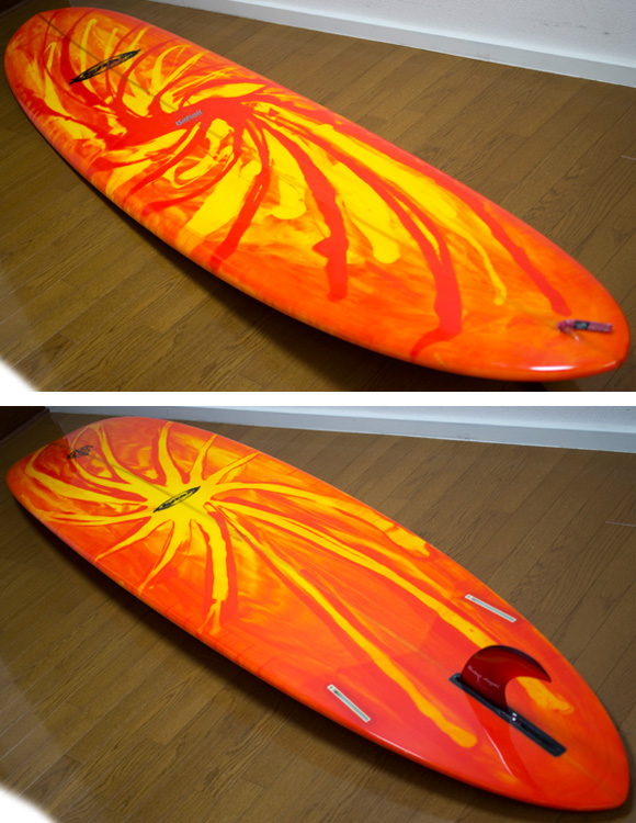 K-SHAPE 中古ロングボード 9`01 deck/bottom-detail bno9629864b