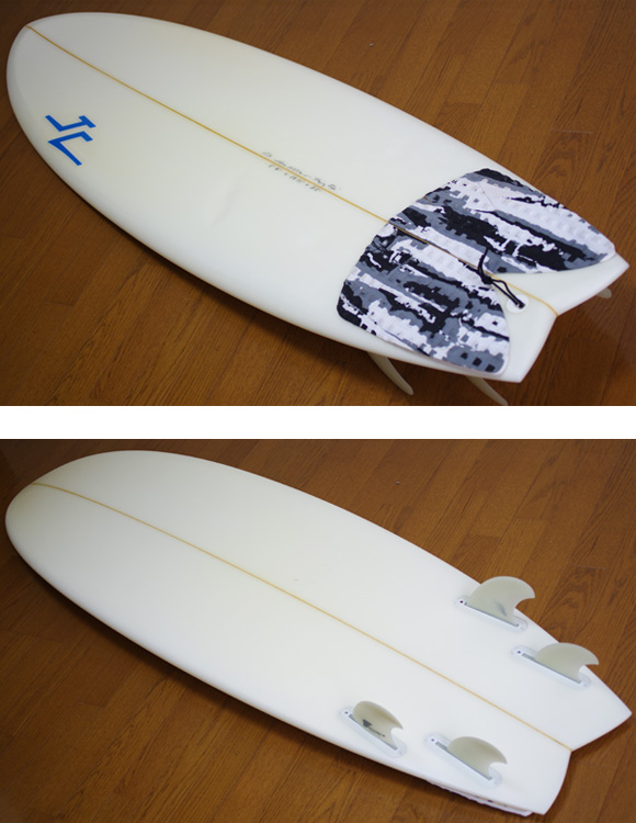 JC hawaii FLYING FISH 中古ショートボード 5`11 deck/bottom-detail  bno9629930b