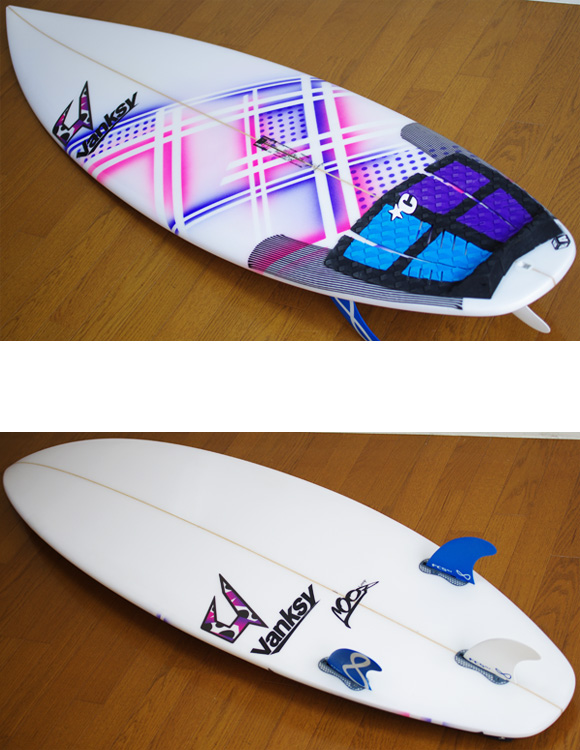 JUSTICE Loop 中古ショートボード 5`11 deck/bottom-detail bno9629931b