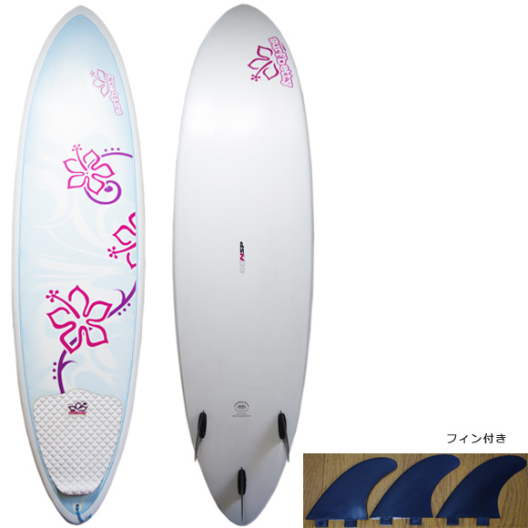 NSP Surfbetty 中古ファンボード6`8 EPOXY deck/bottom bno9629944a