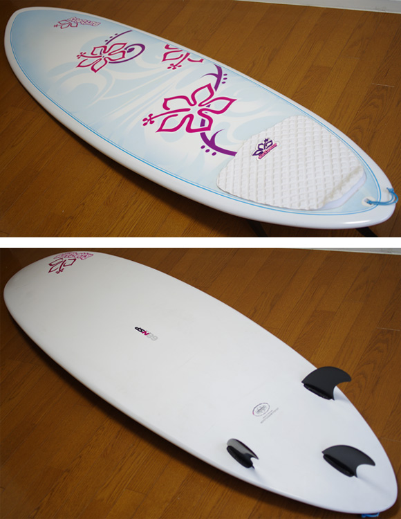 NSP Surfbetty 中古ファンボード6`8 EPOXY deck/bottom-detail bno9629944b