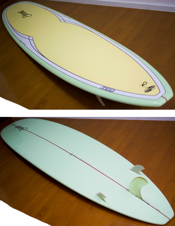 Stewart Hydro Hull Model EPOXY 中古ロングボード 9`0 deck/bottom-detail bno9629953b