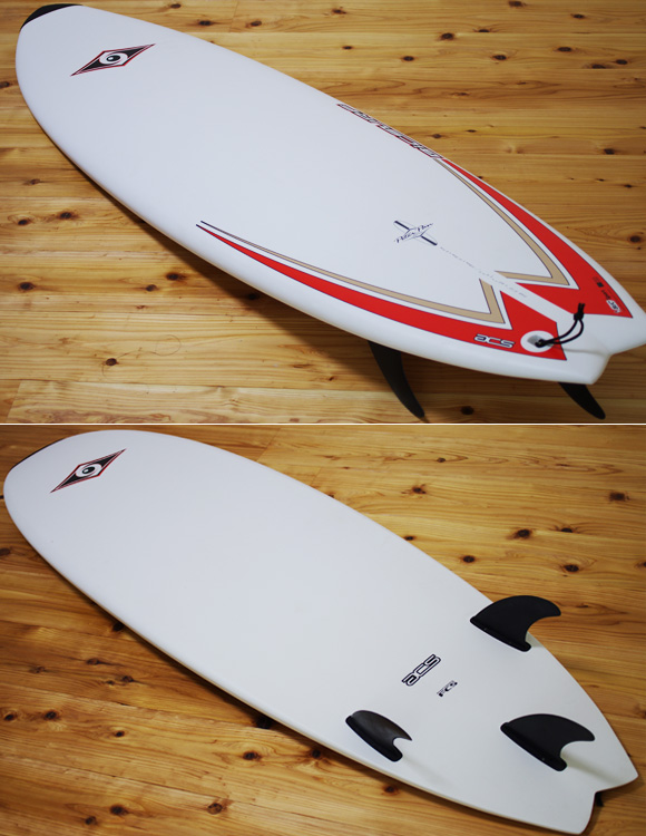 BIC SURF 古ショートボード 5`10 deck/bottom-detail bno9629962b