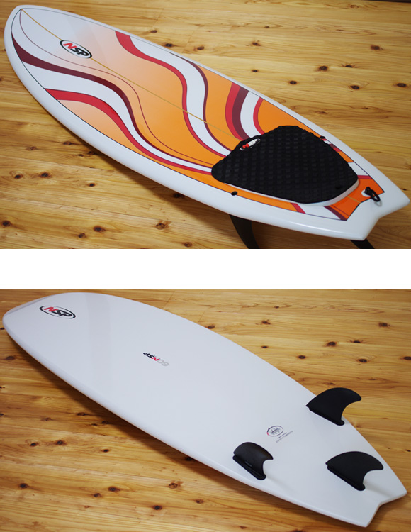 NSP Fish 中古ショートボード 6`0 deck/bottom-detail bno9629963b