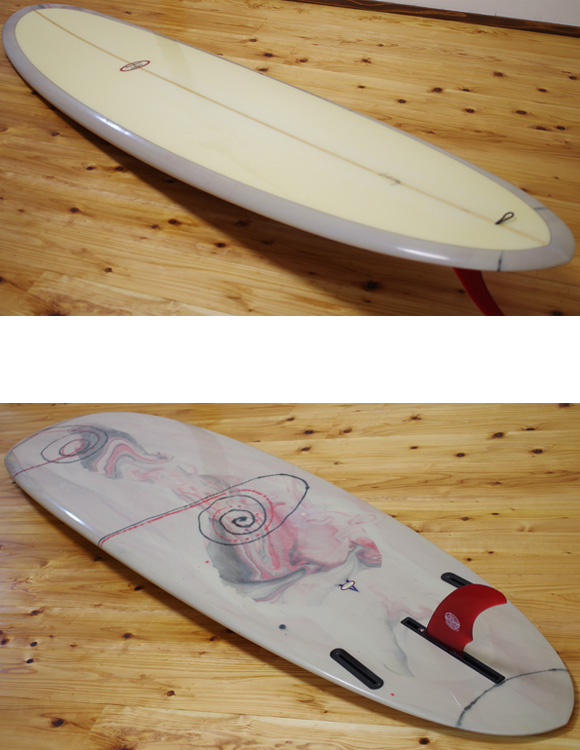 VELZY SURFBOARDS 中古ファンボード7`6 deck/bottom-detail bno9629964b